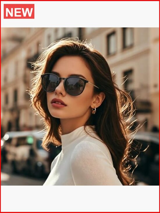 Vintage Retro Round Polarized Sunglasses UV400 Lightweight Women main image 6